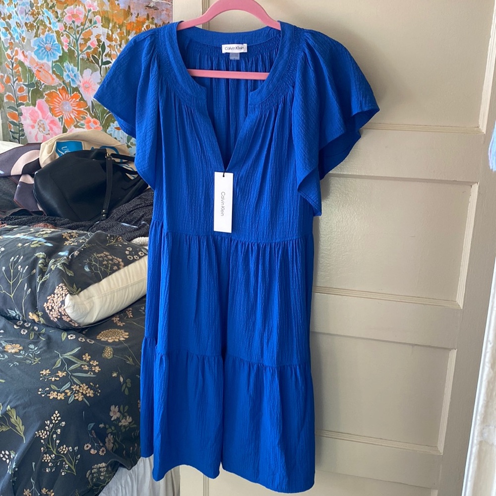 Calvin Klein Baby Doll Tiered Dress